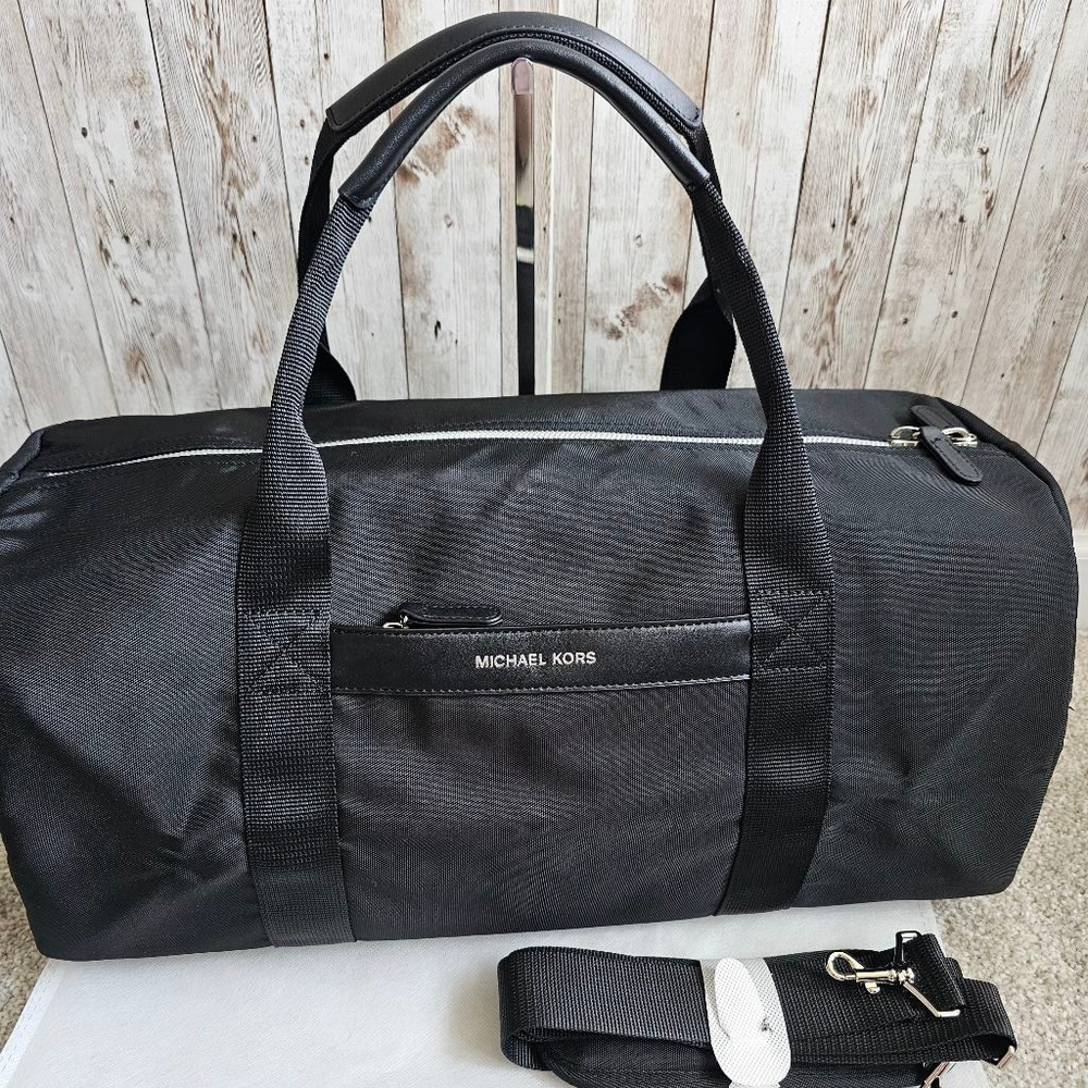 Michael Kors Duffle Travel Gym Bag, Black - Picture 2 of 11
